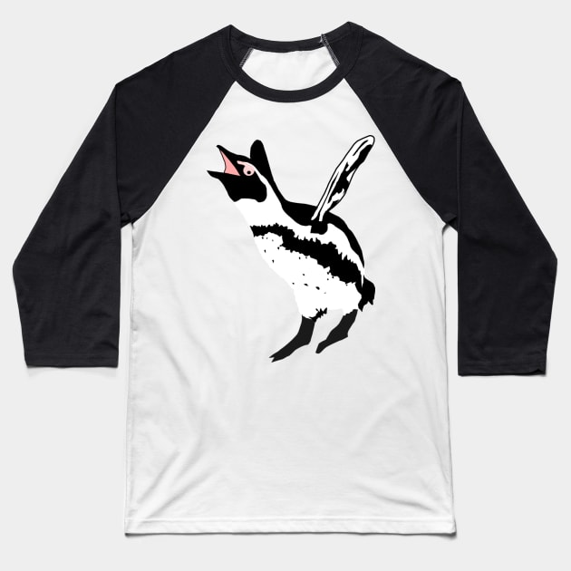 African Penguin Baseball T-Shirt by stargatedalek